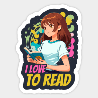 I love to read Sticker